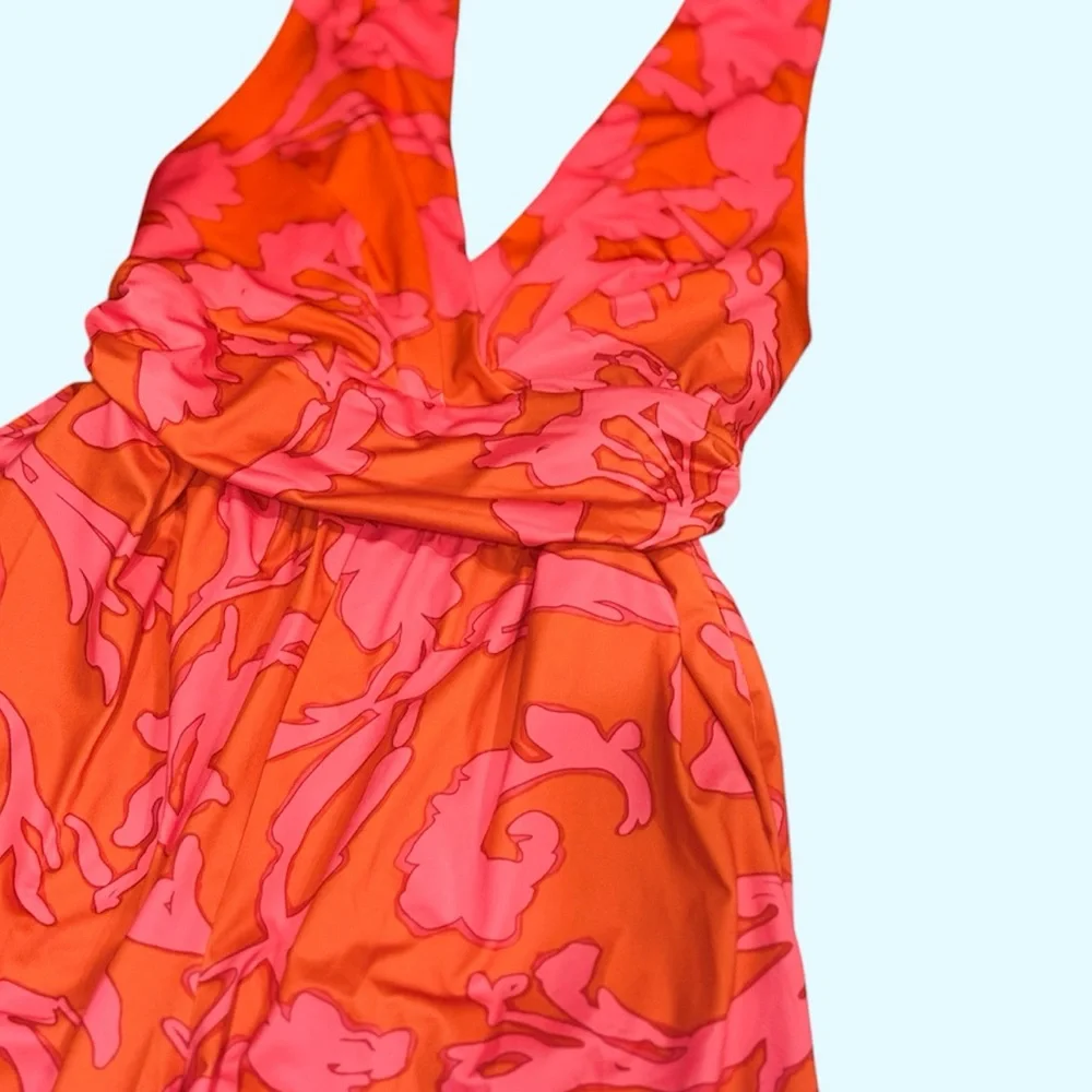 Julie Brown halter open back jumpsuit‎ size large NWOT